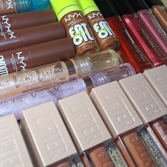 CAJA EMPRENDEDORA LABIOS GLOW 20 PIEZAS